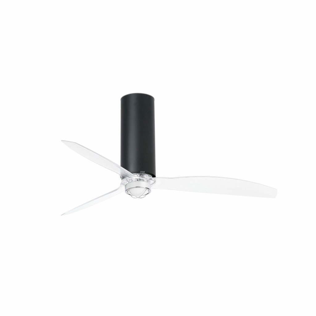 Lustra cu Ventilator si telecomanda TUBE FAN M negru mat/transparent, Lustre cu ventilator, tavan⭐ ventilatoare moderne cu sisteme de iluminat LED si telecomanda.❤️Promotii lampi❗ ➽www.evalight.ro. Alege corpuri de iluminat cu ventilator profesionale, ieftine sau de lux, calitate premium la cel mai bun pret! a