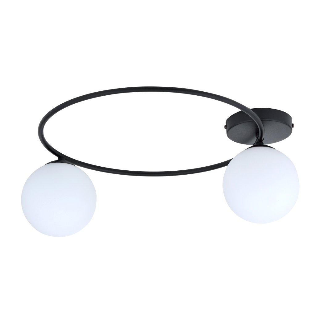 Plafoniera design modern SOPRA 2 BLACK/OPAL, Corpuri de iluminat interior, moderne⭐ modele lustre interior pentru living, dormitor, bucatarie, baie.✅DeSiGn decorativ de lux!❤️Promotii lampi❗ ➽www.evalight.ro. Alege Corpuri de iluminat interior elegante in stil modern, suspendate sau aplicate de tavan si perete, ieftine de calitate deosebita la cel mai bun pret.
 a