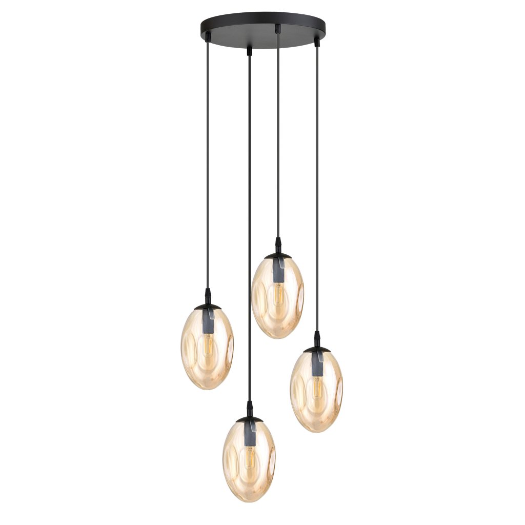 Lustra cu 4 pendule design minimalist, modern ASTRAL 4 BL PREMIUM BEJ-MIERE, Pendule / Lustre suspendate moderne, LED⭐ modele elegante pentru bucatarie, living dormitor.✅DeSiGn decorativ unic!❤️Promotii lampi❗ ➽www.evalight.ro. Alege corpuri de iluminat suspendate pt interior stil modern, suspensii de tip pendule cu cristale, abajur material textil, lemn, metal, sticla, bec tip lumanare Edison sau LED, ieftine si de lux, calitate deosebita la cel mai bun pret. a