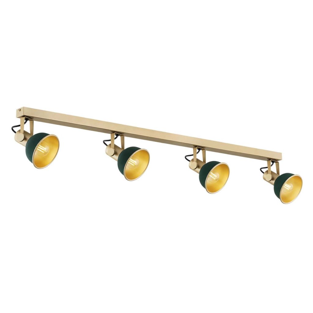 Lustra cu 4 spoturi directionabile design modern Lenora auriu, verde, Candelabre si Lustre moderne elegante⭐ modele clasice de lux pentru living, bucatarie si dormitor.✅ DeSiGn actual Top 2020!❤️Promotii lampi❗ ➽ www.evalight.ro. Oferte corpuri de iluminat suspendate pt camere de interior (înalte), suspensii (lungi) de tip lustre si candelabre, pendule decorative stil modern, clasic, rustic, baroc, scandinav, retro sau vintage, aplicate pe perete sau de tavan, cu cristale, abajur din material textil, lemn, metal, sticla, bec Edison sau LED, ieftine de calitate deosebita la cel mai bun pret. a