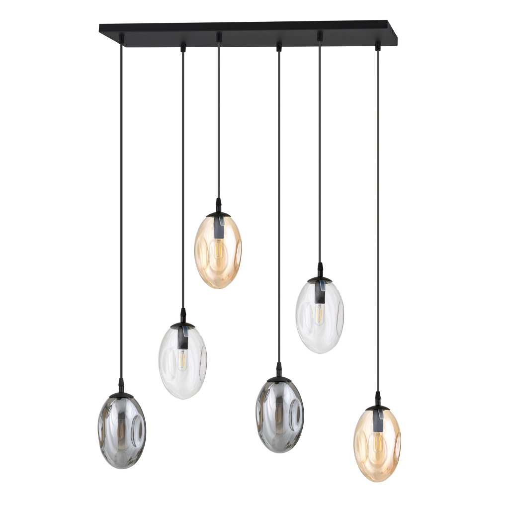 Lustra cu 6 pendule design minimalist, modern ASTRAL 6 BL MIX, Pendule / Lustre suspendate moderne, LED⭐ modele elegante pentru bucatarie, living dormitor.✅DeSiGn decorativ unic!❤️Promotii lampi❗ ➽www.evalight.ro. Alege corpuri de iluminat suspendate pt interior stil modern, suspensii de tip pendule cu cristale, abajur material textil, lemn, metal, sticla, bec tip lumanare Edison sau LED, ieftine si de lux, calitate deosebita la cel mai bun pret. a