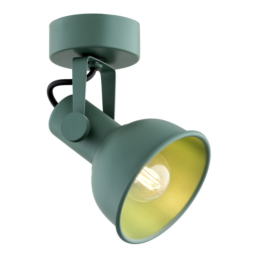 Aplica de perete / tavan cu spot directionabil design modern Lenora verde, Candelabre si Lustre moderne elegante⭐ modele clasice de lux pentru living, bucatarie si dormitor.✅ DeSiGn actual Top 2020!❤️Promotii lampi❗ ➽ www.evalight.ro. Oferte corpuri de iluminat suspendate pt camere de interior (înalte), suspensii (lungi) de tip lustre si candelabre, pendule decorative stil modern, clasic, rustic, baroc, scandinav, retro sau vintage, aplicate pe perete sau de tavan, cu cristale, abajur din material textil, lemn, metal, sticla, bec Edison sau LED, ieftine de calitate deosebita la cel mai bun pret. a