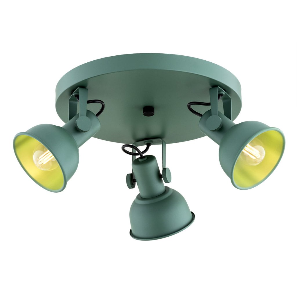 Plafoniera cu 3 spoturi directionabile design modern Lenora verde, Plafoniere cu spoturi, LED⭐ modele moderne corpuri de iluminat tip spoturi aplicate pe tavan sau perete.✅Design decorativ 2022!❤️Promotii lampi❗ ➽ www.evalight.ro. Alege lustre de iluminat interior tip plafoniere si aplice cu 3 spoturi pe bara cu lumina LED si directie reglabila pentru living, dormitor, bucatarie, baie, hol, camera copii, calitate de lux la cel mai bun pret. a