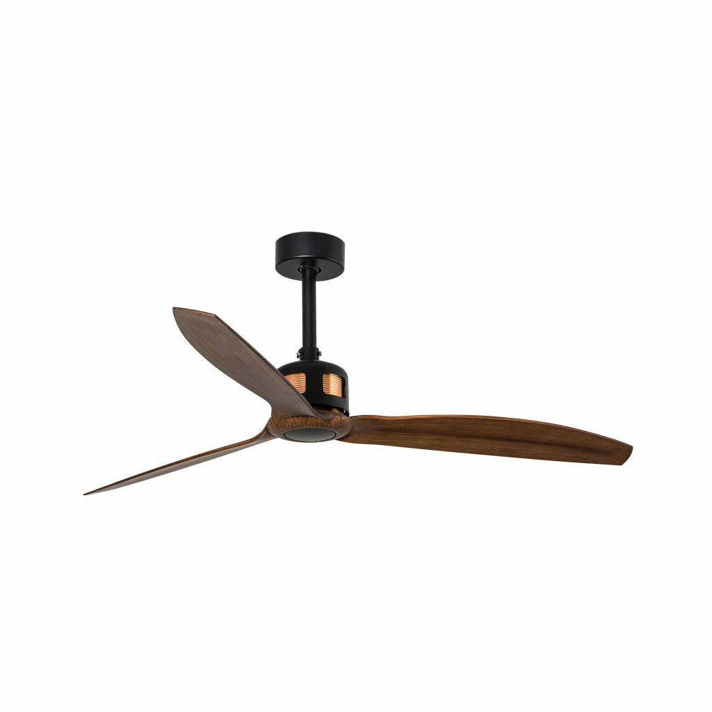 Ventilator cu telecomanda COPPER FAN M SMART negru/maro, Lustre cu ventilator, tavan⭐ ventilatoare moderne cu sisteme de iluminat LED si telecomanda.❤️Promotii lampi❗ ➽www.evalight.ro. Alege corpuri de iluminat cu ventilator profesionale, ieftine sau de lux, calitate premium la cel mai bun pret! a