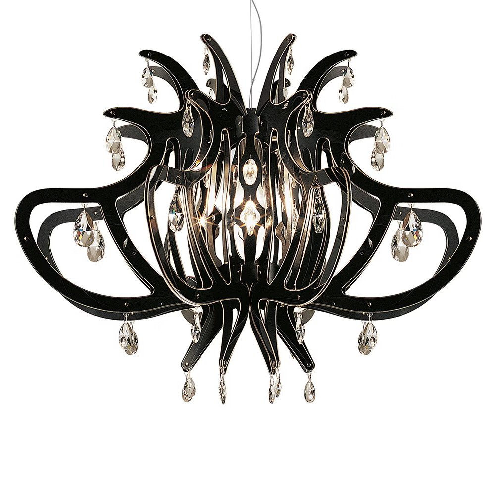 Lustra cu cristale Scholer design unicat realizata manual Medusa Black, Candelabre si Lustre moderne⭐ modele elegante de lux pentru dormitor living, bucatarie.✅DeSiGn decorativ unic!❤️Promotii lampi❗ ➽www.evalight.ro. Alege corpuri de iluminat suspendate pt interior stil modern, suspensii de tip pendule cu cristale, abajur material textil, lemn, metal, sticla, bec tip lumanare Edison sau LED, ieftine de calitate deosebita la cel mai bun pret.

 a