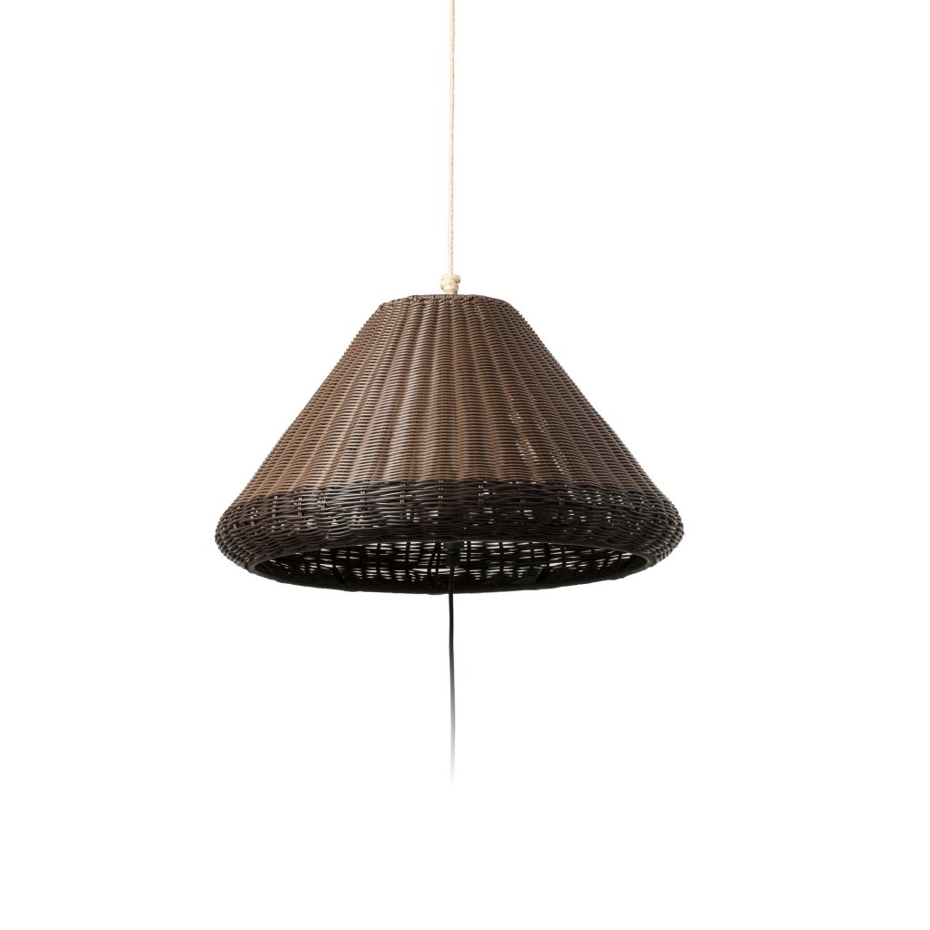 Lampa/Pendul portabil iluminat exterior decorativ SAIGON hole cap W70 gri/maro, Lampi iluminat decorativ ambiental⭐modele ornamentale stil decorativ potrivite pentru iluminatul ambiental din gradina, terasa, piscina, zone lounge din curtea casei.❤️Promotii Lampi decorative de exterior❗ ➽ www.evalight.ro. a