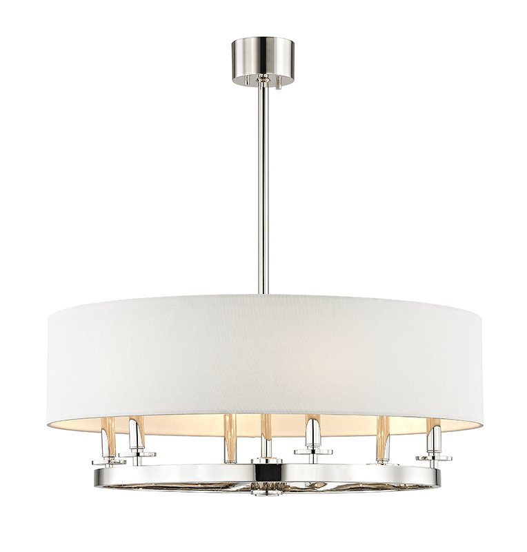 Candelabru LUX DURHAM, nichel lucios, abajur circular, Candelabre si Lustre moderne⭐ modele elegante de lux pentru dormitor living, bucatarie.✅DeSiGn decorativ unic!❤️Promotii lampi❗ ➽www.evalight.ro. Alege corpuri de iluminat suspendate pt interior stil modern, suspensii de tip pendule cu cristale, abajur material textil, lemn, metal, sticla, bec tip lumanare Edison sau LED, ieftine de calitate deosebita la cel mai bun pret.

 a