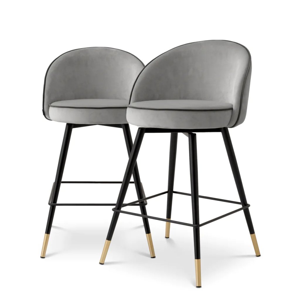 Set de 2 scaune de bar pivotante, design LUX, Counter Stool Cooper gri deschis, Candelabre si Lustre moderne elegante⭐ modele clasice de lux pentru living, bucatarie si dormitor.✅ DeSiGn actual Top 2020!❤️Promotii lampi❗ ➽ www.evalight.ro. Oferte corpuri de iluminat suspendate pt camere de interior (înalte), suspensii (lungi) de tip lustre si candelabre, pendule decorative stil modern, clasic, rustic, baroc, scandinav, retro sau vintage, aplicate pe perete sau de tavan, cu cristale, abajur din material textil, lemn, metal, sticla, bec Edison sau LED, ieftine de calitate deosebita la cel mai bun pret. a