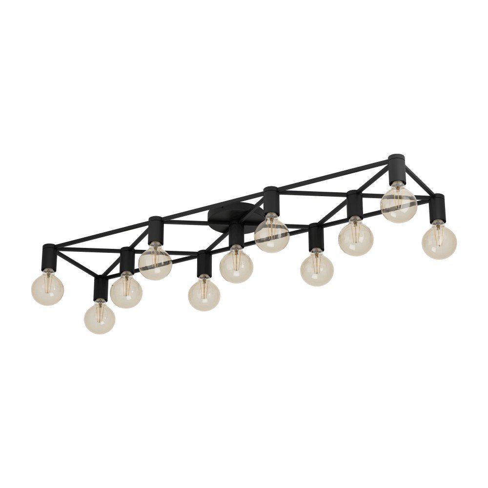 Plafoniera 11L design vintage Speke negru, Promotii lustre, reduceri⭐ corpuri de iluminat, mobila si decoratiuni de interior si exterior.⭕Oferte Pret redus online ➽ www.evalight.ro❗ a