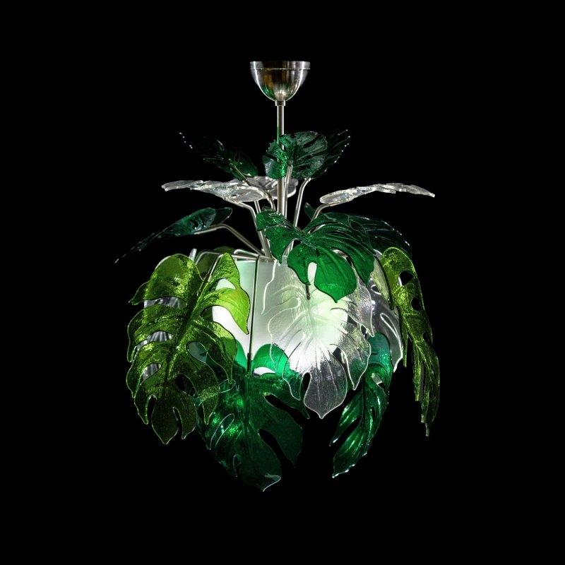 Lustra moderna design frunze MONSTERA DELICIOSA, Candelabre si Lustre moderne⭐ modele elegante de lux pentru dormitor living, bucatarie.✅DeSiGn decorativ unic!❤️Promotii lampi❗ ➽www.evalight.ro. Alege corpuri de iluminat suspendate pt interior stil modern, suspensii de tip pendule cu cristale, abajur material textil, lemn, metal, sticla, bec tip lumanare Edison sau LED, ieftine de calitate deosebita la cel mai bun pret.

 a