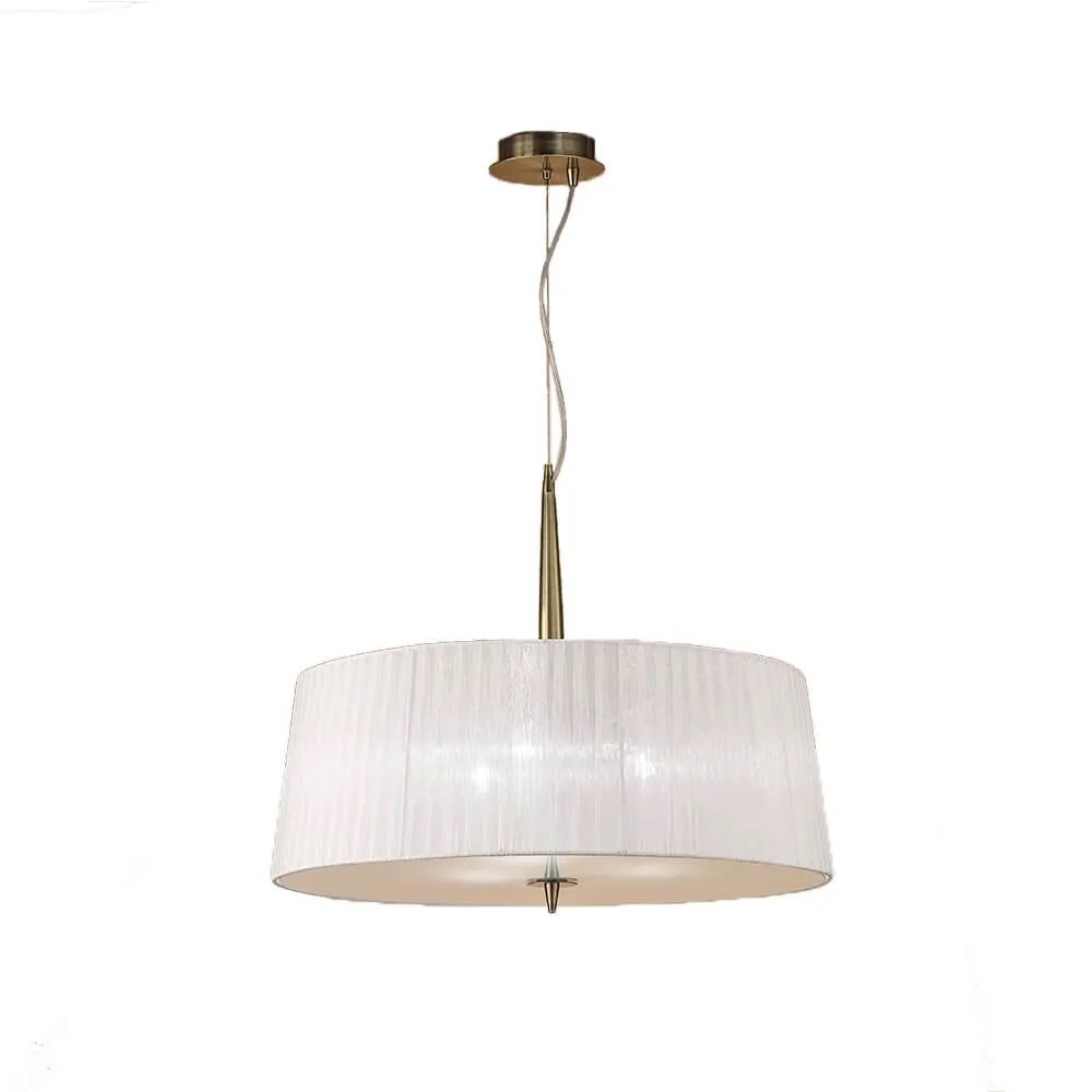 Lustra suspendata clasica LOEWE antique brass/ abajur alb, Candelabre si Lustre moderne elegante⭐ modele clasice de lux pentru living, bucatarie si dormitor.✅ DeSiGn actual Top 2020!❤️Promotii lampi❗ ➽ www.evalight.ro. Oferte corpuri de iluminat suspendate pt camere de interior (înalte), suspensii (lungi) de tip lustre si candelabre, pendule decorative stil modern, clasic, rustic, baroc, scandinav, retro sau vintage, aplicate pe perete sau de tavan, cu cristale, abajur din material textil, lemn, metal, sticla, bec Edison sau LED, ieftine de calitate deosebita la cel mai bun pret. a