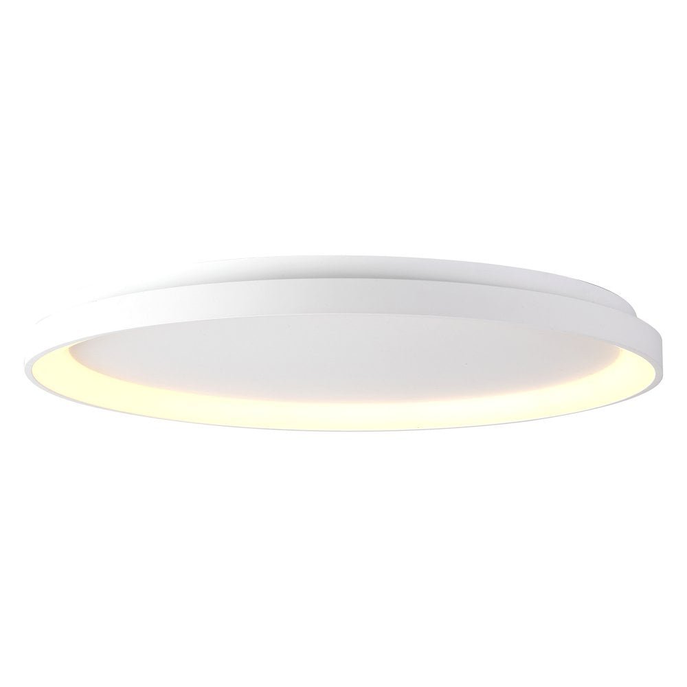 Plafoniera LED cu telecomanda design circular NISEKO II White 90cm, Lustre LED cu telecomanda, dimabile⭐ modele moderne corpuri de iluminat LED cu telecomanda.✅Lampi DeSiGn LED decorativ❗ ➽www.evalight.ro a