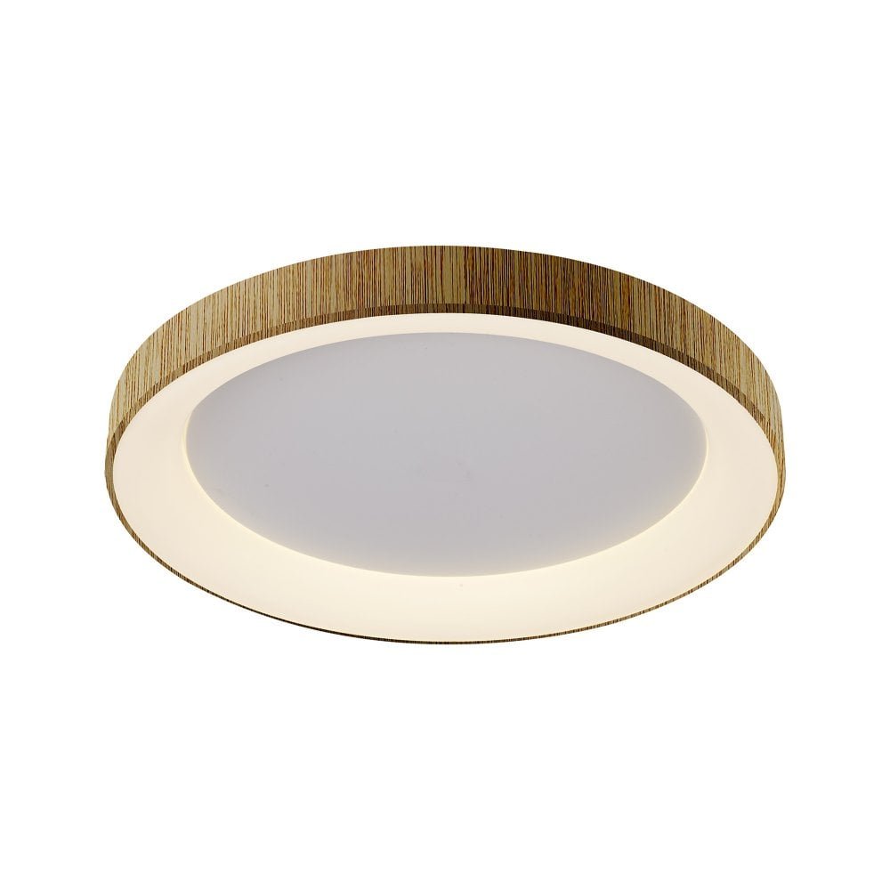 Plafoniera LED cu telecomanda design circular NISEKO II Wood 78cm, Lustre LED cu telecomanda, dimabile⭐ modele moderne corpuri de iluminat LED cu telecomanda.✅Lampi DeSiGn LED decorativ❗ ➽www.evalight.ro a