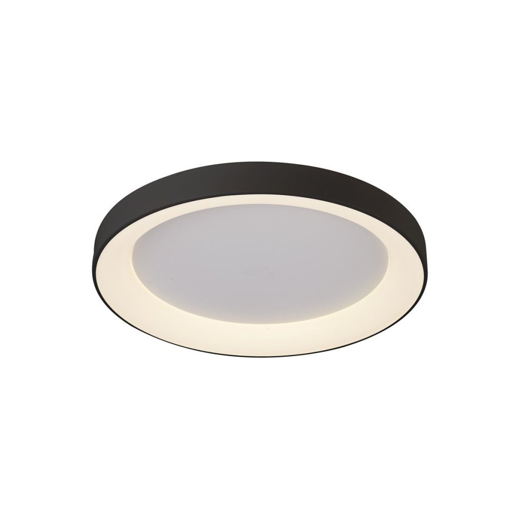 Plafoniera LED inteligenta design circular NISEKO II Black 50cm, Lustre LED cu telecomanda, dimabile⭐ modele moderne corpuri de iluminat LED cu telecomanda.✅Lampi DeSiGn LED decorativ❗ ➽www.evalight.ro a