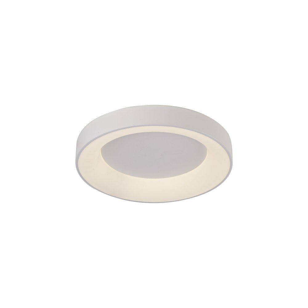 Plafoniera LED inteligenta design circular NISEKO II White 38cm, Lustre LED cu telecomanda, dimabile⭐ modele moderne corpuri de iluminat LED cu telecomanda.✅Lampi DeSiGn LED decorativ❗ ➽www.evalight.ro a