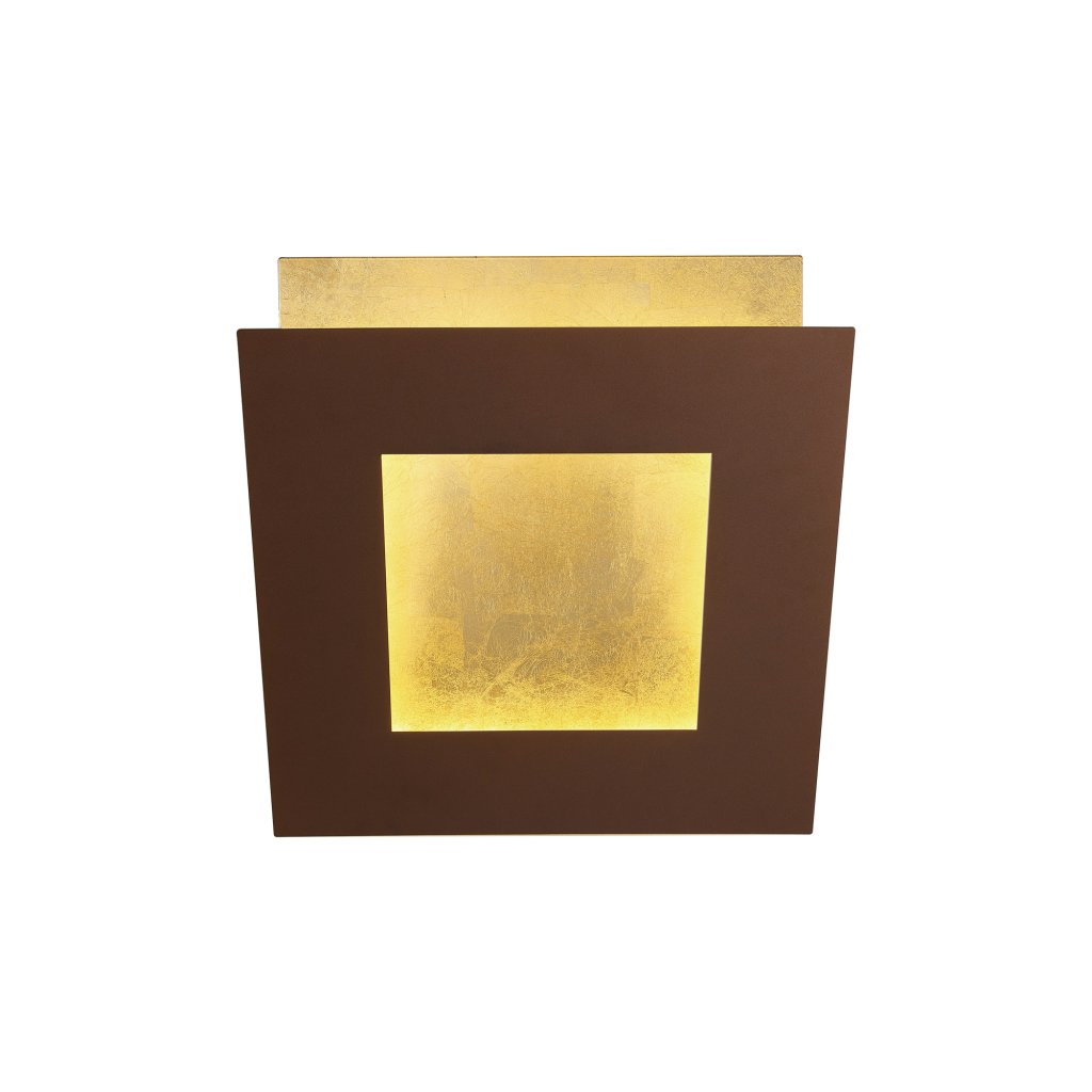 Aplica de perete LED design ambiental DALIA 18x18cm, corten/ auriu, Aplice de perete LED, moderne⭐ modele potrivite pentru dormitor, living, baie, hol, bucatarie.✅DeSiGn LED decorativ unic!❤️Promotii lampi❗ ➽ www.evalight.ro. Alege corpuri de iluminat cu LED pt interior, elegante din cristal (becuri cu leduri si module LED integrate cu lumina calda, naturala sau rece), ieftine si de lux, calitate deosebita la cel mai bun pret.  a