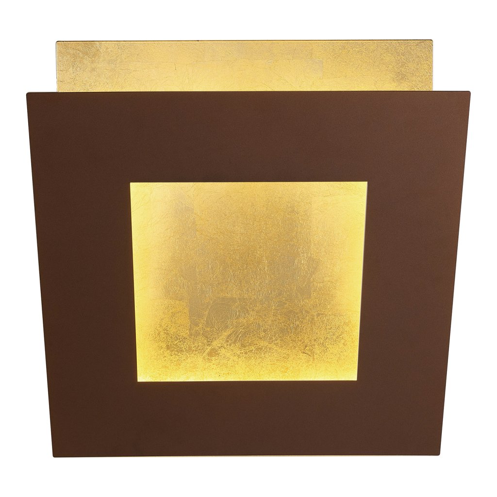 Aplica de perete LED design ambiental DALIA 40x40cm, corten/ auriu, Corpuri de iluminat interior LED⭐ modele lustre interior LED pentru living, dormitor, bucatarie, baie.✅DeSiGn decorativ de lux!❤️Promotii lampi LED❗ ➽www.evalight.ro. Alege Corpuri de iluminat interior LED elegante in stil modern, suspendate sau aplicate de tavan si perete, ieftine de calitate deosebita la cel mai bun pret. a