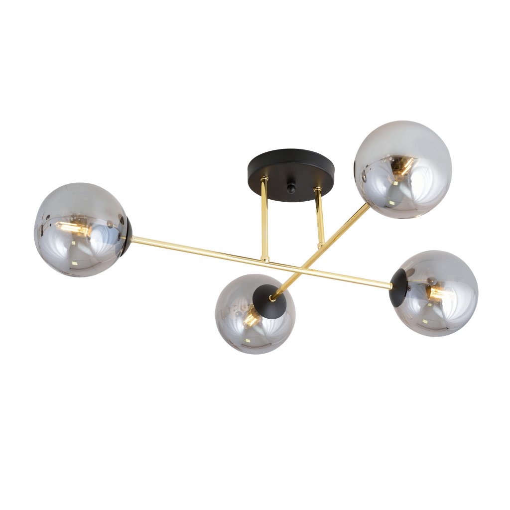 Plafoniera 4L design modern Magnum negru, auriu, grafit, Pendule dormitor si Lustre pendul, moderne⭐ corpuri suspendate de tip suspensii pentru iluminat dormitor.✅DeSiGn LED decorativ!❤️Promotii lampi❗ Magazin online ➽ www.evalight.ro. Oferte corpuri de iluminat camere interior, modele elegante decorate cu cristale, abajur din material textil, lemn, metal, sticla, ieftine si de lux, calitate deosebita la cel mai bun pret. a