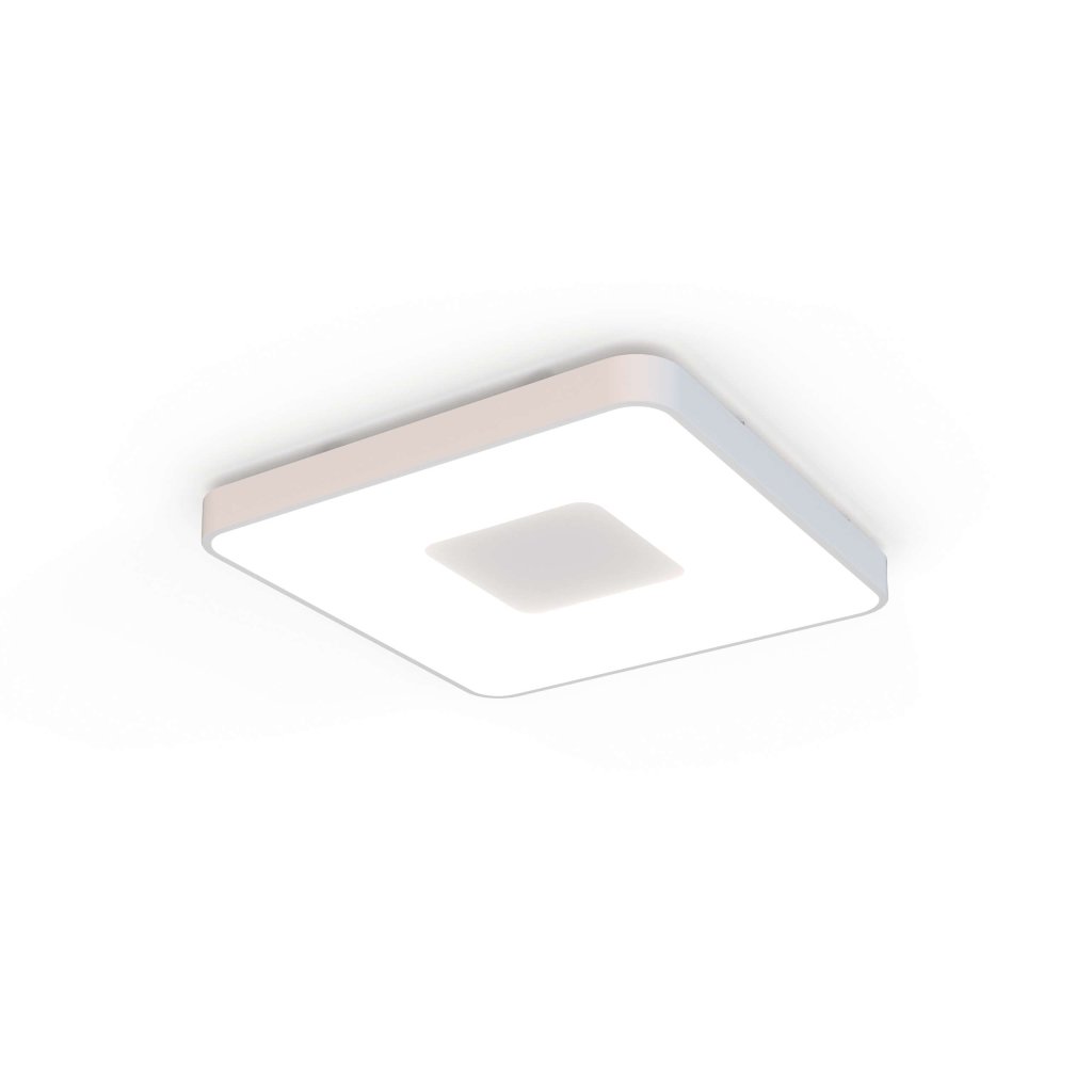 Plafoniera LED Smart dimabila cu telecomanda COIN 54x54cm alba, Lustre LED cu telecomanda, dimabile⭐ modele moderne corpuri de iluminat LED cu telecomanda.✅Lampi DeSiGn LED decorativ❗ ➽www.evalight.ro a