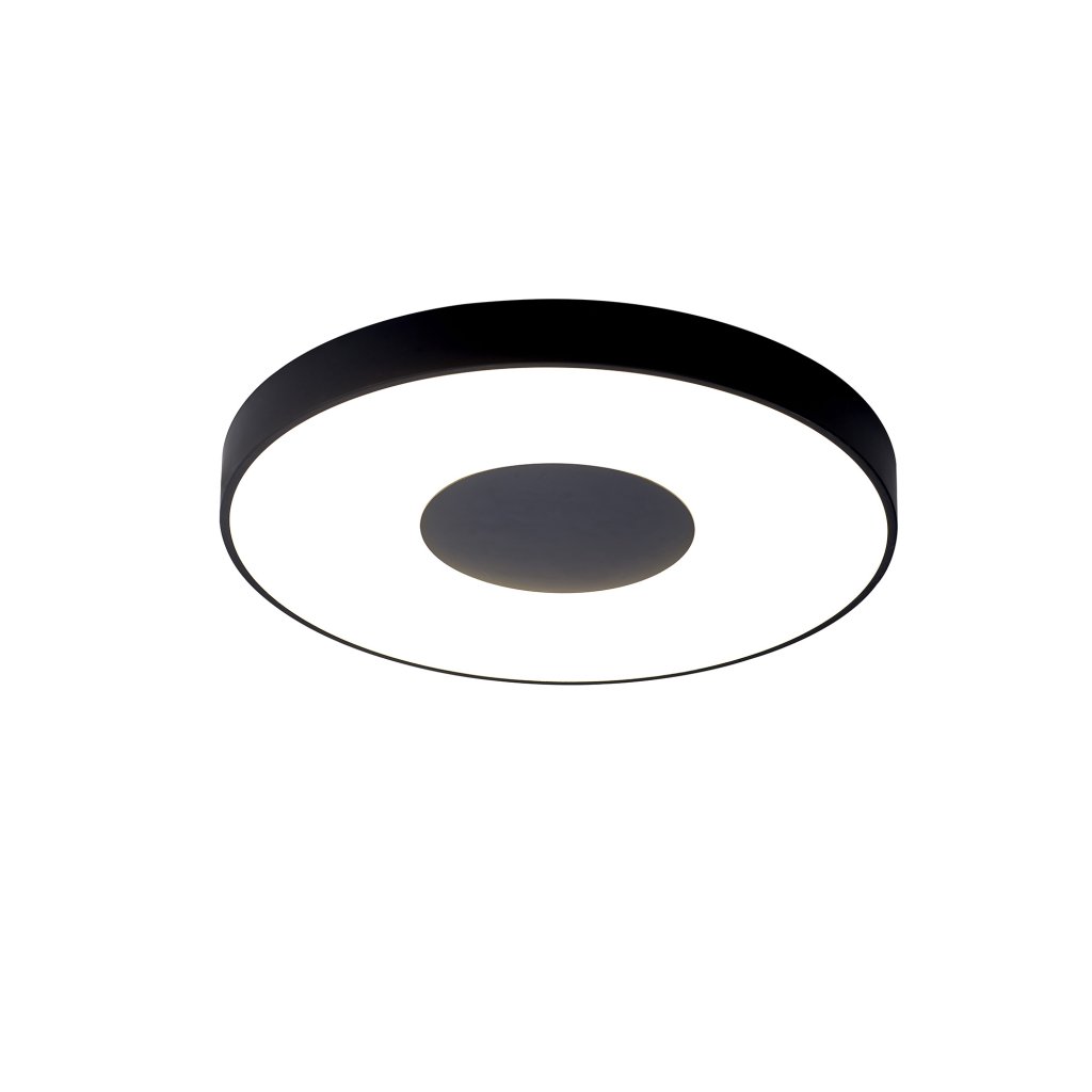 Plafoniera LED Smart dimabila cu telecomanda COIN Ø50cm neagra, Lustre LED cu telecomanda, dimabile⭐ modele moderne corpuri de iluminat LED cu telecomanda.✅Lampi DeSiGn LED decorativ❗ ➽www.evalight.ro a