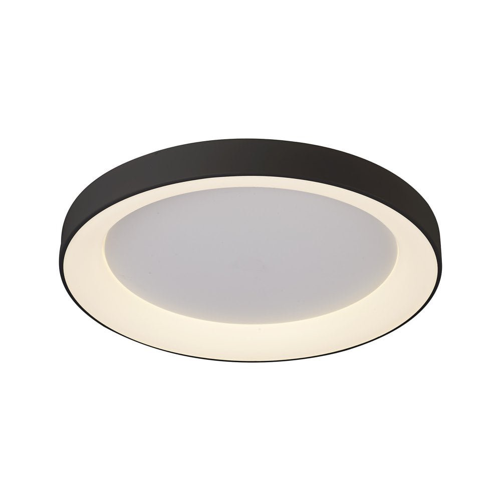 Plafoniera LED cu telecomanda design circular NISEKO II Black 78cm, Lustre LED cu telecomanda, dimabile⭐ modele moderne corpuri de iluminat LED cu telecomanda.✅Lampi DeSiGn LED decorativ❗ ➽www.evalight.ro a