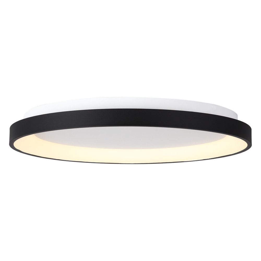 Plafoniera LED cu telecomanda design circular NISEKO II Black 90cm, Lustre LED cu telecomanda, dimabile⭐ modele moderne corpuri de iluminat LED cu telecomanda.✅Lampi DeSiGn LED decorativ❗ ➽www.evalight.ro a