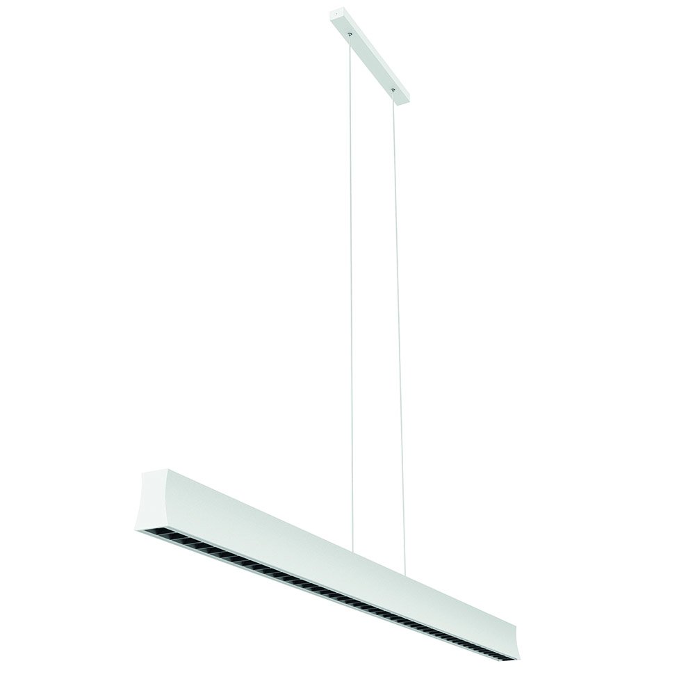 Lustra LED suspendata design liniar HANOK 38W 3000K alba, Lustre LED, moderne⭐ modele pendule pentru iluminat dormitor, living, bucatarie.✅DeSiGn decorativ unic!❤️Promotii lampi LED❗ ➽ www.evalight.ro. Alege corpuri de iluminat cu LED suspendate pt interior, suspensii elegante de lux cu cristale (becuri cu leduri si module LED integrate cu lumina calda, naturala sau rece), ieftine de calitate deosebita la cel mai bun pret.  a