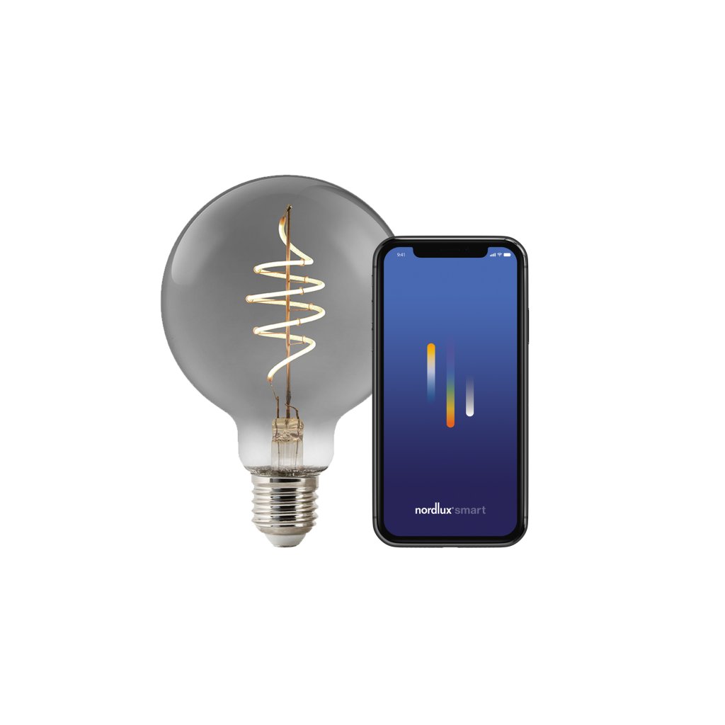 Bec Smart E27 G95 Deco 1800K 100Lm Smoked, Becuri LED E27 - Bec soclu E27 - dulie bec E27⭐ modele becuri economice LED si clasice cu filament Edison style, decorative vintage.✅Clasa eficienta energetica❗ ➽ www.evalight.ro. Alege temperatura de culoare potrivita a becurilor functie de tipul de iluminare: cu lumina calda, rece, naturala sau neutra. 
Becuri cu soclu (dulie) de tip E27, surse de iluminat inteligente: cu senzor de miscare (telecomanda), (solare) cu consum redus de energie, surse incandescente cu dulie si soclu normale (ceramica, sticla, plastic, aluminiu), LED dimabile cu lumina calda (3000K), lumina rece alba (6500K) si lumina neutra (4000K), lumina naturala, flux luminos cu lumeni, bec LED echivalent 40W / 60W / 100W  tensinea curentului electric este de 12V fata de 220V (Volti) si durata mare de viata, becuri cu lumina puternica stralucitoare, colorate si multicolore, cu forma de lumanare, glob mare sau mic, rezistente la caldura si la apa, ce se aprinde instant la trecerea curentului electric, cu garantie cel mai bun pret❗ a