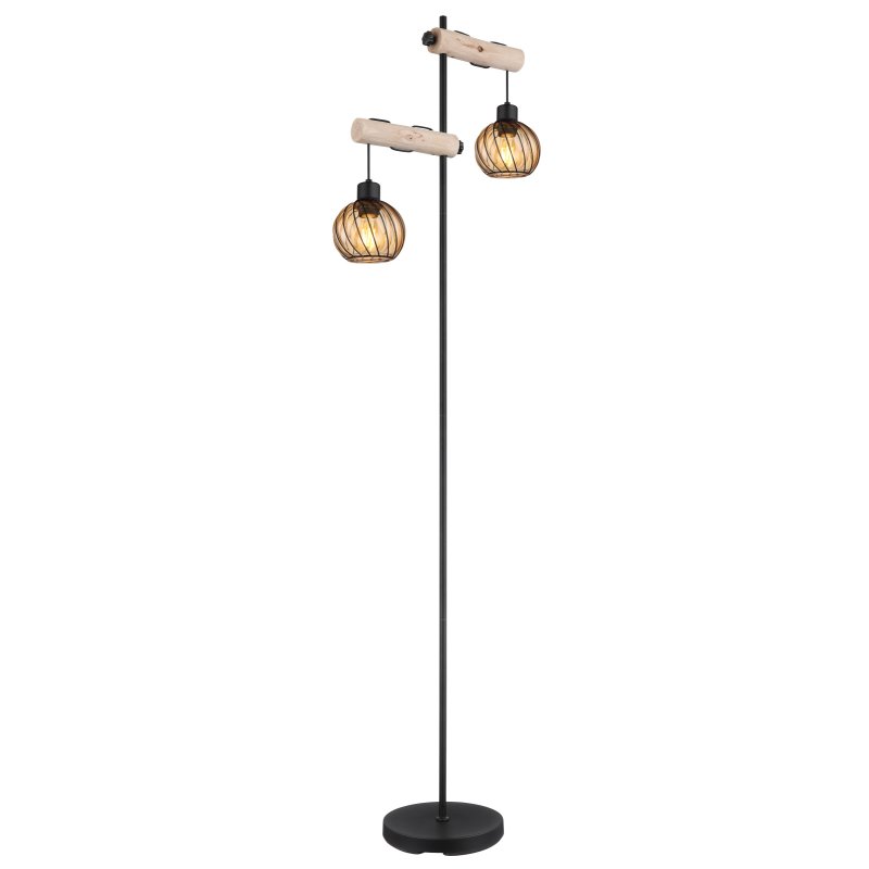 Lampadar, lampa de podea design vintage Paulo negru, natur, Lampadare de podea pentru living, LED⭐ modele lampi cu picior inalt vintage, moderne si clasice.✅DeSiGn elegant de lux!❤️Promotii lampi❗ ➽www.evalight.ro. Alege corpuri de iluminat de podea pt interior cu reader LED, decorative stil industrial din metal cu picior inalt curbat, trepied din lemn, abajur din material textil, sticla, tesatura, ieftine de calitate deosebita la cel mai bun pret. a