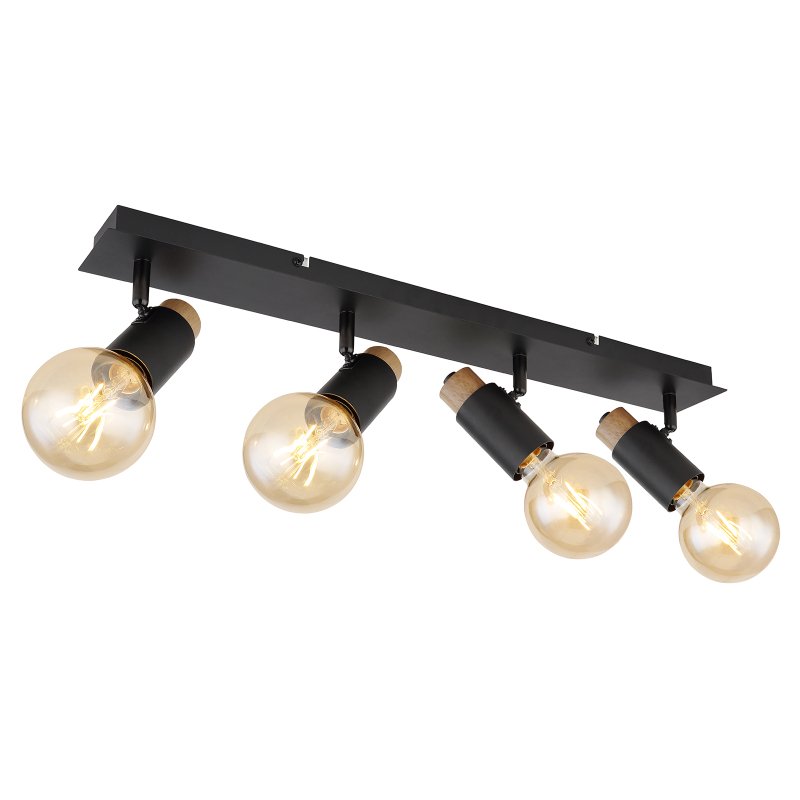 Plafoniera 4L design industrial Matti negru, Candelabre si Lustre moderne elegante⭐ modele clasice de lux pentru living, bucatarie si dormitor.✅ DeSiGn actual Top 2020!❤️Promotii lampi❗ ➽ www.evalight.ro. Oferte corpuri de iluminat suspendate pt camere de interior (înalte), suspensii (lungi) de tip lustre si candelabre, pendule decorative stil modern, clasic, rustic, baroc, scandinav, retro sau vintage, aplicate pe perete sau de tavan, cu cristale, abajur din material textil, lemn, metal, sticla, bec Edison sau LED, ieftine de calitate deosebita la cel mai bun pret. a