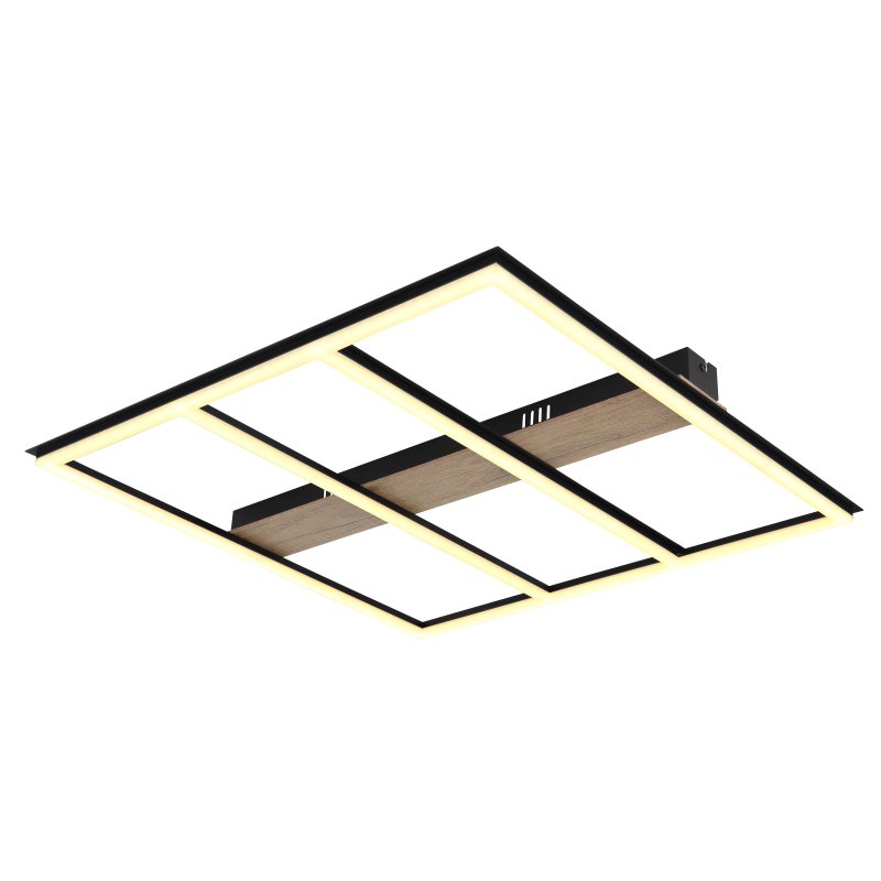 Plafoniera LED design industrial Froomy negru, maro 60x60cm, Corpuri de iluminat interior LED⭐ modele lustre interior LED pentru living, dormitor, bucatarie, baie.✅DeSiGn decorativ de lux!❤️Promotii lampi LED❗ ➽www.evalight.ro. Alege Corpuri de iluminat interior LED elegante in stil modern, suspendate sau aplicate de tavan si perete, ieftine de calitate deosebita la cel mai bun pret. a