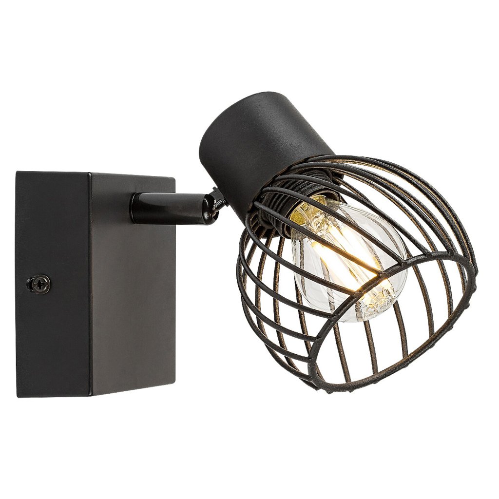 Aplica design industrial Aberama negru, Lustre moderne, LED⭐ modele elegante ieftine si de lux pentru living dormitor, bucatarie si sufragerie.✅DeSiGn decorativ unic!❤️Promotii lampi❗ Magazin online➽ www.evalight.ro. Oferte NOI la corpuri de iluminat pt interior suspendate de tip suspensii, aplicate de tavan sau perete, stil modern retro sau vintage, lustre cu cristale, abajur material textil, lemn, metal, sticla, becuri Edison sau LED, calitate deosebita la cel mai bun pret. a