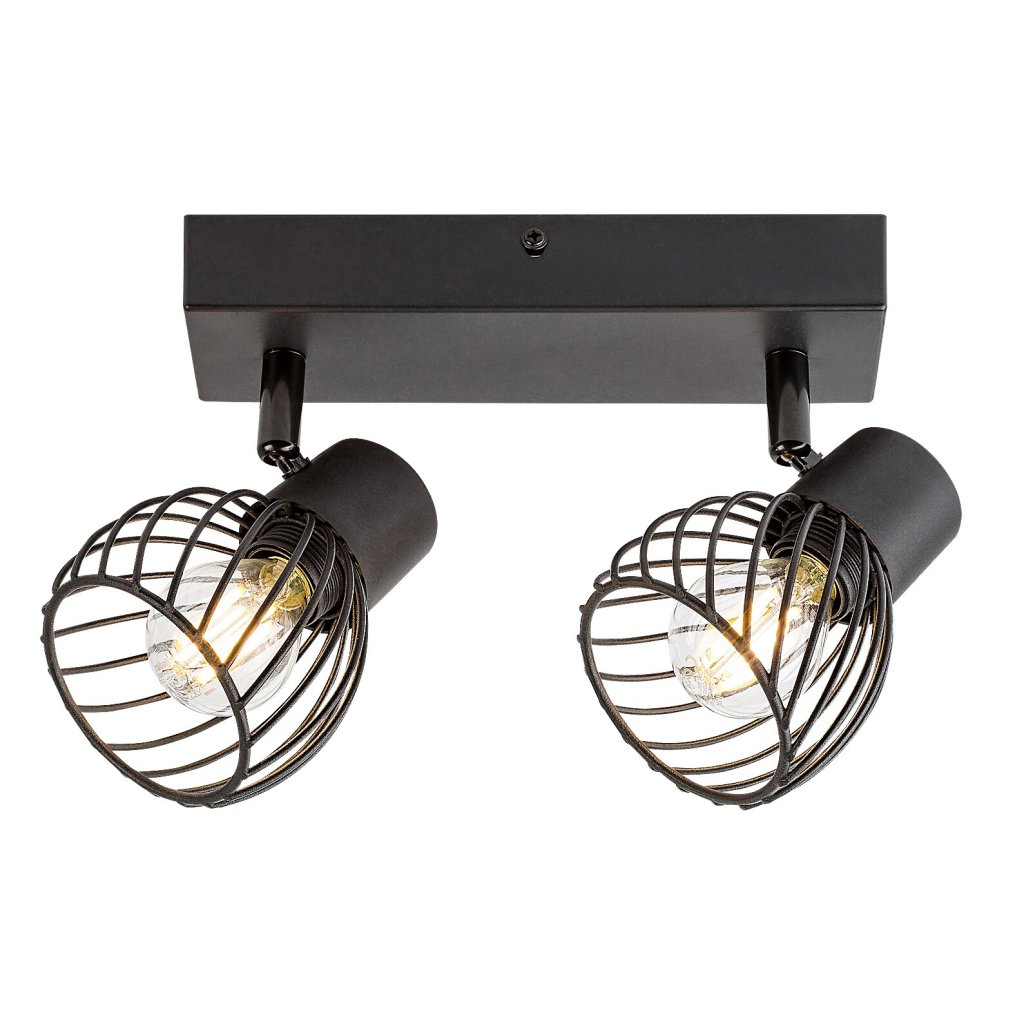 Aplica de perete / tavan design industrial Aberama negru, Candelabre si Lustre moderne elegante⭐ modele clasice de lux pentru living, bucatarie si dormitor.✅ DeSiGn actual Top 2020!❤️Promotii lampi❗ ➽ www.evalight.ro. Oferte corpuri de iluminat suspendate pt camere de interior (înalte), suspensii (lungi) de tip lustre si candelabre, pendule decorative stil modern, clasic, rustic, baroc, scandinav, retro sau vintage, aplicate pe perete sau de tavan, cu cristale, abajur din material textil, lemn, metal, sticla, bec Edison sau LED, ieftine de calitate deosebita la cel mai bun pret. a