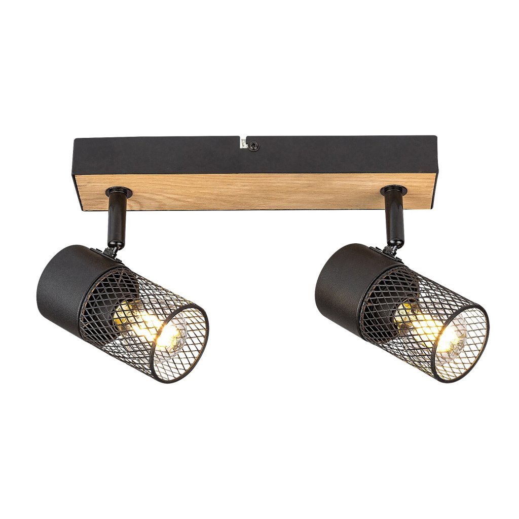 Aplica de perete / tavan design industrial Metta negru, Aplice aplicate perete sau tavan cu spoturi, LED⭐ modele moderne corpuri de iluminat tip spoturi pe bara.✅Design decorativ unic!❤️Promotii lampi❗ ➽ www.evalight.ro. Alege aplice de iluminat interior, lustre si plafoniere cu 2 spoturi cu lumina LED si directie reglabila, spot orientabil cu intrerupator, simple si ieftine de calitate la cel mai bun pret. a