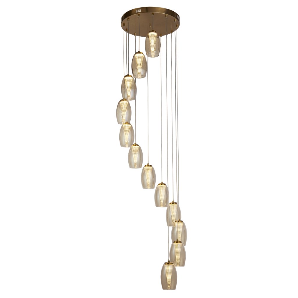 Lustra cu 12 pendule suspendata moderna Cyclone, Lustre LED, moderne⭐ modele pendule pentru iluminat dormitor, living, bucatarie.✅DeSiGn decorativ unic!❤️Promotii lampi LED❗ ➽ www.evalight.ro. Alege corpuri de iluminat cu LED suspendate pt interior, suspensii elegante de lux cu cristale (becuri cu leduri si module LED integrate cu lumina calda, naturala sau rece), ieftine de calitate deosebita la cel mai bun pret.  a