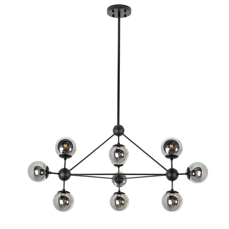 Lustra moderna cu 10 de surse de lumina Roma 10 negru, Candelabre si Lustre moderne⭐ modele elegante de lux pentru dormitor living, bucatarie.✅DeSiGn decorativ unic!❤️Promotii lampi❗ ➽www.evalight.ro. Alege corpuri de iluminat suspendate pt interior stil modern, suspensii de tip pendule cu cristale, abajur material textil, lemn, metal, sticla, bec tip lumanare Edison sau LED, ieftine de calitate deosebita la cel mai bun pret.

 a