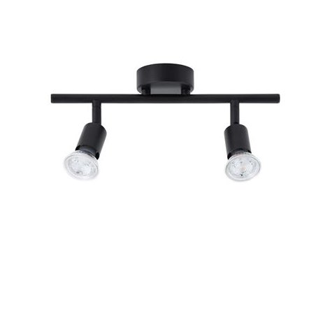 Aplica de perete/tavan cu 2 spoturi design minimalist LUP negru, Aplice cu spot, LED⭐ spot-uri aplicate de perete sau tavan corpuri de iluminat cu directie reglabila.✅Design decorativ 2022!❤️Promotii lampi❗ ➽ www.evalight.ro. Alege oferte aplice moderne de iluminat interior, lustre si plafoniere tip spot orientabil pe bara cu intrerupator, simple si ieftine de calitate la cel mai bun pret. a