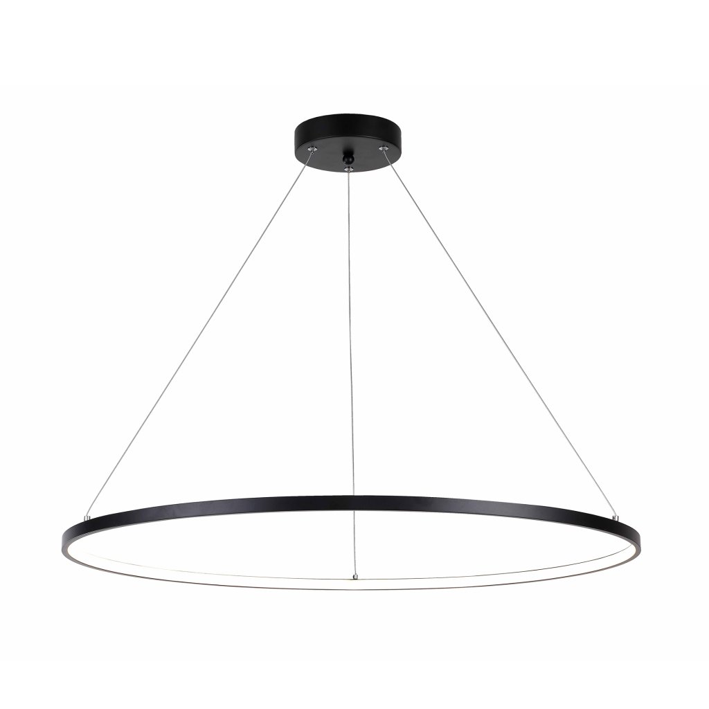 Lustra suspendata LED moderna design circular HORIK 90cm, Lampi moderne si corpuri de iluminat suspendate⭐ modele elegante pentru bucatarie si sufragerie.✅DeSiGn decorativ actual unic!❤️Promotii lustre❗ ➽www.evalight.ro. Oferte NOI la candelabre de tip pendule, suspensii (lungi) pt camere de interior din casa (tavan înalt), stil modern, clasic, rustic, scandinav, retro sau vintage, decor cu cristale, abajur din material textil, lemn, metal, sticla, bec Edison sau LED, ieftine si de lux, calitate deosebita la cel mai bun pret.
 a