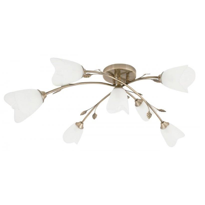 Lustra 7 brate diametru 94cm antique brass Stilo, Promotii lustre, reduceri⭐ corpuri de iluminat, mobila si decoratiuni de interior si exterior.⭕Oferte Pret redus online ➽ www.evalight.ro❗ a