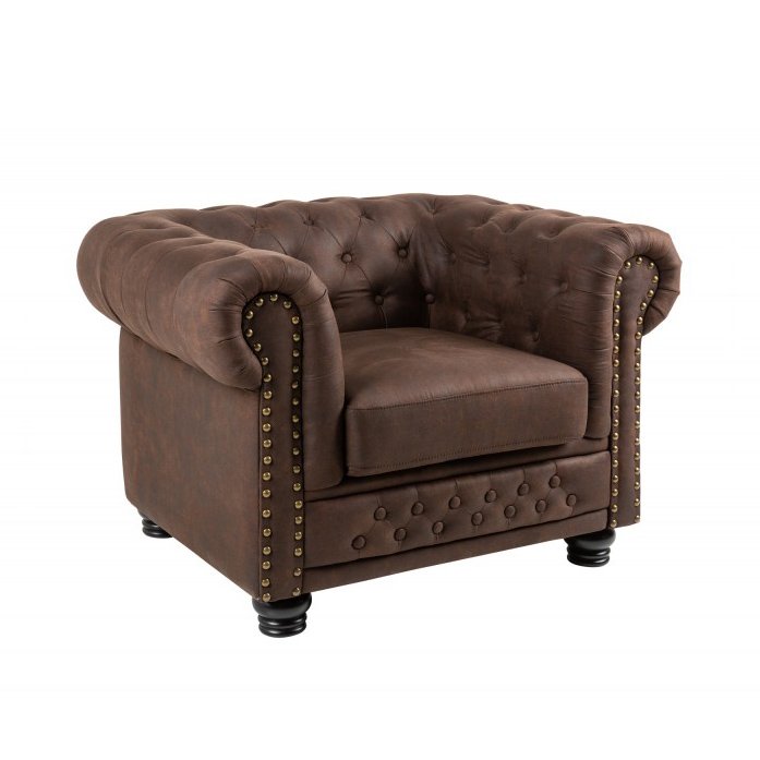 Fotoliu clasic stil englezesc Chesterfield II, maro vintage, Promotii lustre, reduceri⭐ corpuri de iluminat, mobila si decoratiuni de interior si exterior.⭕Oferte Pret redus online ➽ www.evalight.ro❗ a