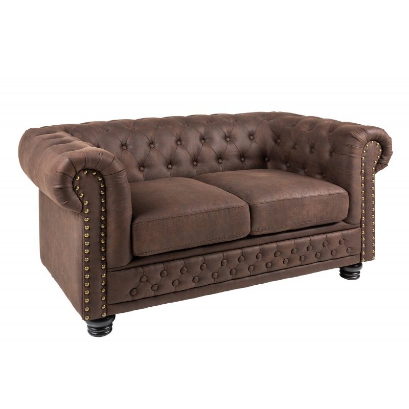 Canapea clasica stil englezesc Chesterfield II 2 locuri, maro vintage, Canapele / Coltare moderne, extensibile⭐ modele de lux elegante tapitate cu catifea pentru living si dormitor.❤️Promotii canapele, coltare sufragerie❗ ➽ www.evalight.ro. Alege canapele tip coltar, pat extensibil tapitat cu stofa chesterfield, piele naturala (ecologica), material textil, cu spatar inalt, saltea cu spuma de memorie, arcuri relaxa, picioare si brate din lemn, metalice, mici si mari pt set fotolii, clasice in stil baroc, scandinave, vintage retro, industrial, pt camera de zi, ieftine si de calitate deosebita la cel mai bun pret. a