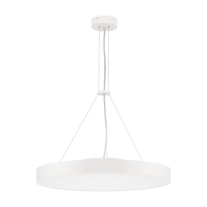 Lustra LED suspendata design circular PERFECT 60cm alba 3000K Dimmable, Lustre LED, moderne⭐ modele pendule pentru iluminat dormitor, living, bucatarie.✅DeSiGn decorativ unic!❤️Promotii lampi LED❗ ➽ www.evalight.ro. Alege corpuri de iluminat cu LED suspendate pt interior, suspensii elegante de lux cu cristale (becuri cu leduri si module LED integrate cu lumina calda, naturala sau rece), ieftine de calitate deosebita la cel mai bun pret.  a