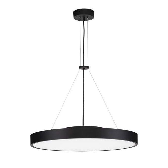 Lustra LED suspendata design circular PERFECT 60cm negru 3000K Dimmable, Lustre LED, moderne⭐ modele pendule pentru iluminat dormitor, living, bucatarie.✅DeSiGn decorativ unic!❤️Promotii lampi LED❗ ➽ www.evalight.ro. Alege corpuri de iluminat cu LED suspendate pt interior, suspensii elegante de lux cu cristale (becuri cu leduri si module LED integrate cu lumina calda, naturala sau rece), ieftine de calitate deosebita la cel mai bun pret.  a