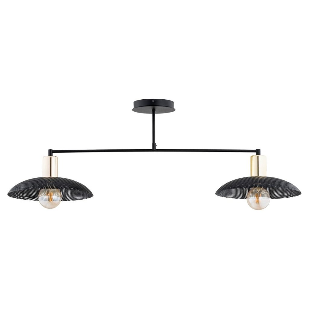 Lustra aplicata design modern decorativ Kobe 2L negru/auriu, Lustre aplicate, moderne⭐ modele elegante pentru living, dormitor, bucatarie sau hol.✅DeSiGn decorativ unic!❤️Promotii lampi❗ ➽www.evalight.ro. Alege corpuri de iluminat interior de tip plafoniera si lustre aplicate de tavan, ieftine de de lux, calitate deosebita la cel mai bun pret. a