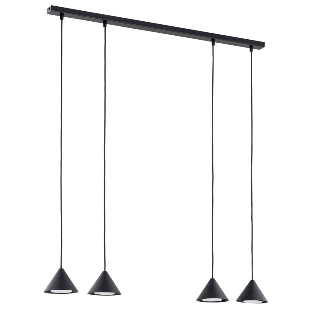 Lustra cu 4 Pendule design modern Elit negru, Lustre tip Suspensii Corpuri de iluminat⭐ modele moderne pentru iluminat bucatarie, dormitor si living.✅DeSiGn decorativ unic!❤️Promotii lampi❗ ➽ www.evalight.ro. Oferte NOI la pendule (lungi) suspendate de tavan pt camere de interior (înalte), stil modern, elegante cu cristale, abajur din material textil, lemn, metal, sticla, calitate deosebita la cel mai bun pret. a