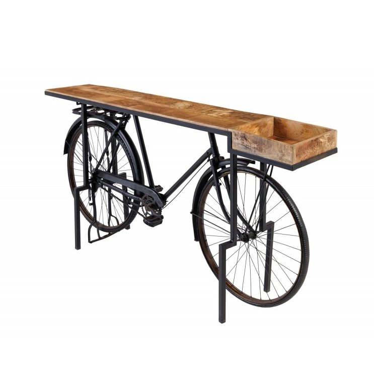 Consola design unicat Bicycle 195cm, Console / Birouri moderne⭐ modele de lux pentru perete hol, mobila living.❤️Promotii mese consola si birou tip consola❗ ➽ www.evalight.ro. Alege mese tip console din lemn, metal, sticla, cu picioare inalte, cu sertare si rafturi, oglinda: clasice in stil baroc, scandinave, minimalist, vintage retro, industrial, pt intrare casa, ieftine si de calitate deosebita la cel mai bun pret. a