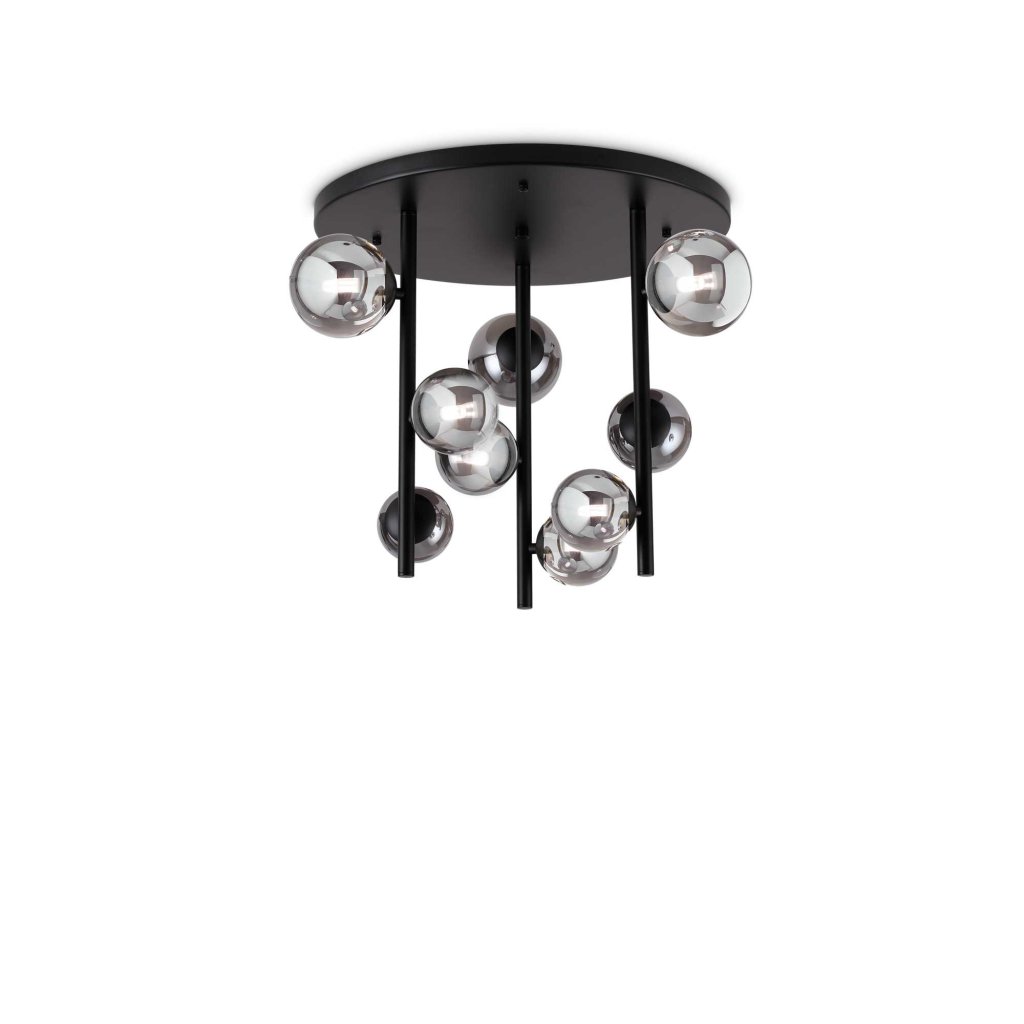 Lustra aplicata design modern Perlage pl9 negru/fumuriu, Candelabre si Lustre moderne elegante⭐ modele clasice de lux pentru living, bucatarie si dormitor.✅ DeSiGn actual Top 2020!❤️Promotii lampi❗ ➽ www.evalight.ro. Oferte corpuri de iluminat suspendate pt camere de interior (înalte), suspensii (lungi) de tip lustre si candelabre, pendule decorative stil modern, clasic, rustic, baroc, scandinav, retro sau vintage, aplicate pe perete sau de tavan, cu cristale, abajur din material textil, lemn, metal, sticla, bec Edison sau LED, ieftine de calitate deosebita la cel mai bun pret. a