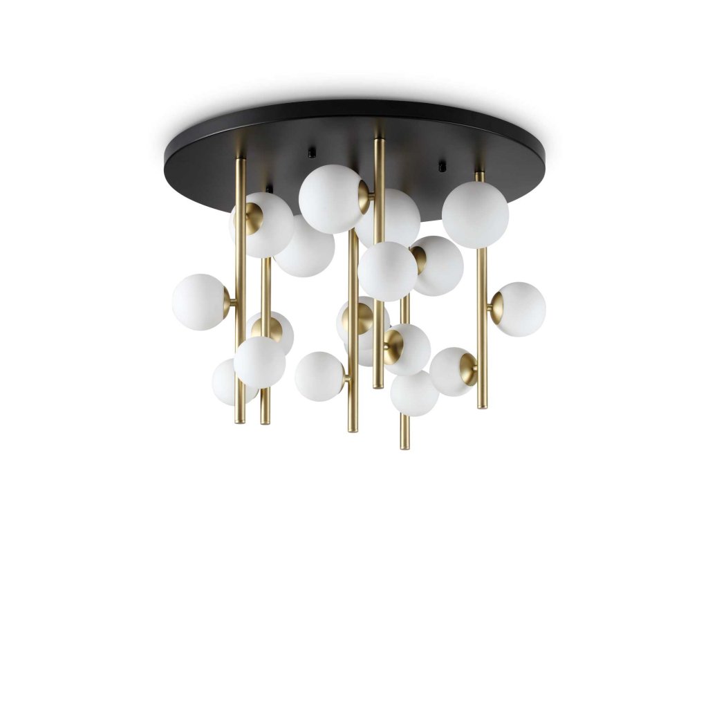 Lustra aplicata design modern Perlage pl18 negru/alama/alb, Candelabre si Lustre moderne elegante⭐ modele clasice de lux pentru living, bucatarie si dormitor.✅ DeSiGn actual Top 2020!❤️Promotii lampi❗ ➽ www.evalight.ro. Oferte corpuri de iluminat suspendate pt camere de interior (înalte), suspensii (lungi) de tip lustre si candelabre, pendule decorative stil modern, clasic, rustic, baroc, scandinav, retro sau vintage, aplicate pe perete sau de tavan, cu cristale, abajur din material textil, lemn, metal, sticla, bec Edison sau LED, ieftine de calitate deosebita la cel mai bun pret. a