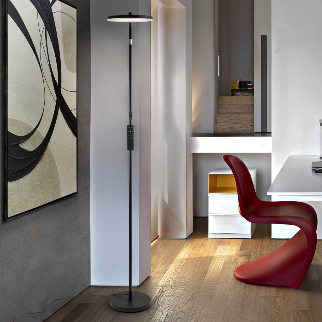 Lampadar LED cu telecomanda Volta, Lustre living cu telecomanda, LED⭐ modele moderne candelabre sau plafoniere elegante.✅Design decorativ!❤️Promotii lampi LED❗ ➽www.evalight.ro. Alege oferte la corpuri de iluminat cu telecomanda dimabile 3 functii cu lumina LED RGB si intensitate reglabila, ieftine si de lux, calitate deosebita la cel mai bun pret. a