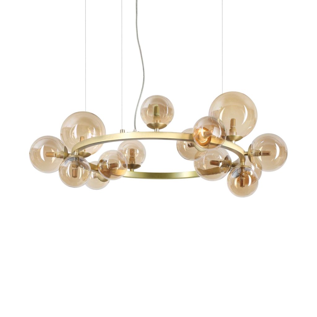 Lustra suspendata design modern Perlage sp14 alama/amber, Candelabre si Lustre moderne⭐ modele elegante de lux pentru dormitor living, bucatarie.✅DeSiGn decorativ unic!❤️Promotii lampi❗ ➽www.evalight.ro. Alege corpuri de iluminat suspendate pt interior stil modern, suspensii de tip pendule cu cristale, abajur material textil, lemn, metal, sticla, bec tip lumanare Edison sau LED, ieftine de calitate deosebita la cel mai bun pret.

 a